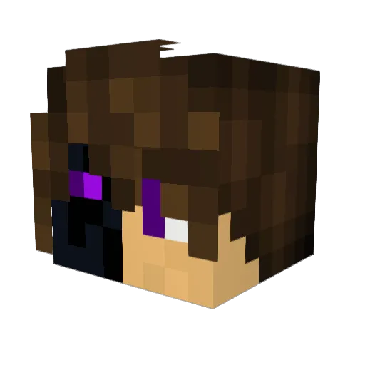 Gridlig Minecraft avatar head, 3D render