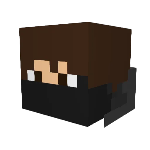 Gridshot Minecraft avatar head, 3D render