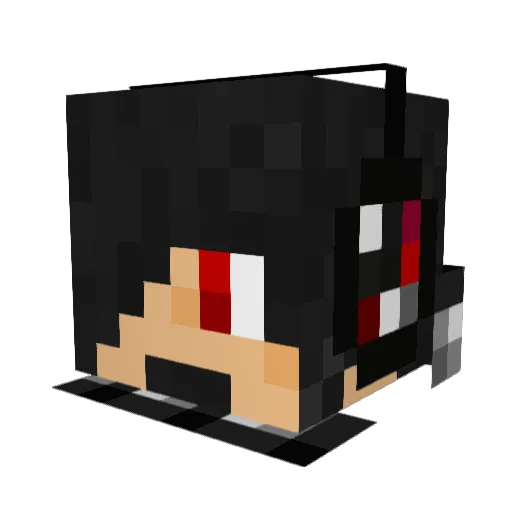 GriefShadows Minecraft avatar head, 3D render