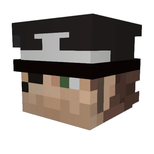 Griefer101 Minecraft avatar head, 3D render