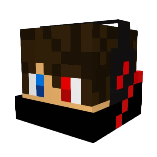 Grieffff Minecraft avatar head, 3D render