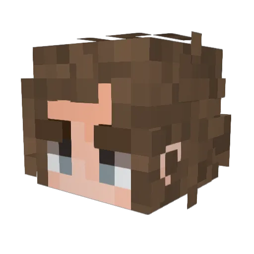 Griev1 Minecraft avatar head, 3D render