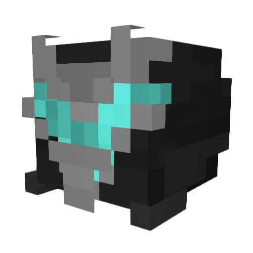 Grievanced Minecraft avatar head, 3D render