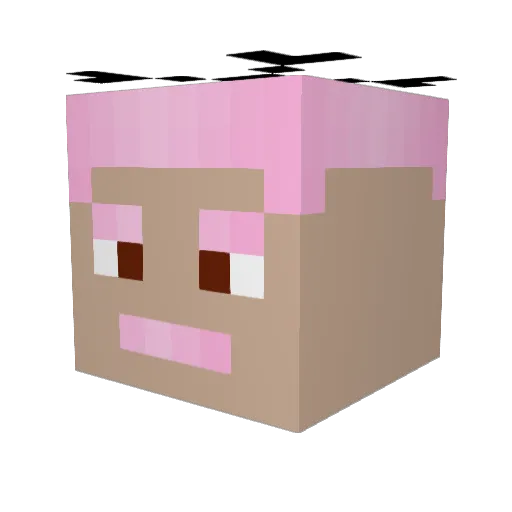 Griezsky Minecraft avatar head, 3D render