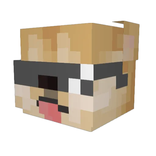 Grifdog360 Minecraft avatar head, 3D render