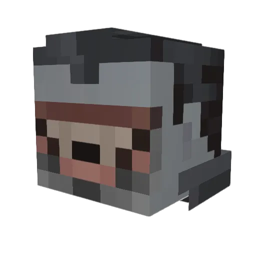 Griffbo_ Minecraft avatar head, 3D render