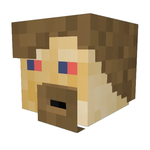 Griffin200 Minecraft avatar head, 3D render