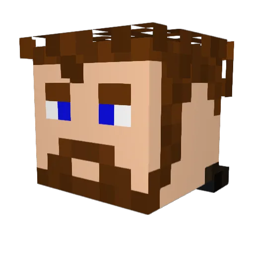 Griffin848 Minecraft avatar head, 3D render
