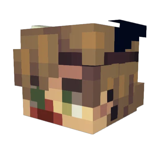 GriffinPang18 Minecraft avatar head, 3D render