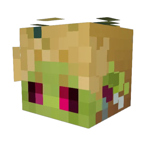 GriffinPelt Minecraft avatar head, 3D render