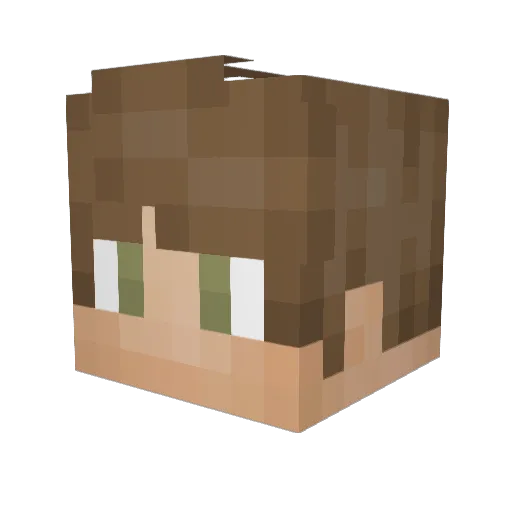 Griffind0rk Minecraft avatar head, 3D render