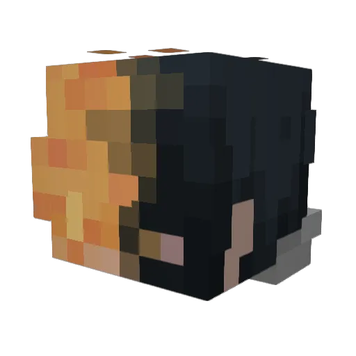 GriffithGaming Minecraft avatar head, 3D render