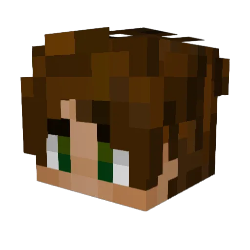Griffxavier Minecraft avatar head, 3D render