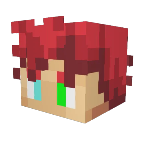 Grifrag18 Minecraft avatar head, 3D render