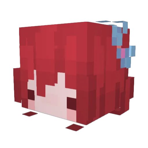Grigiii Minecraft avatar head, 3D render