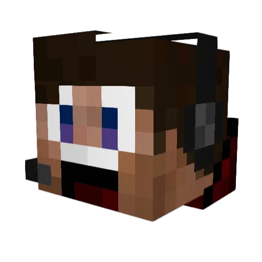 Grihan Minecraft avatar head, 3D render