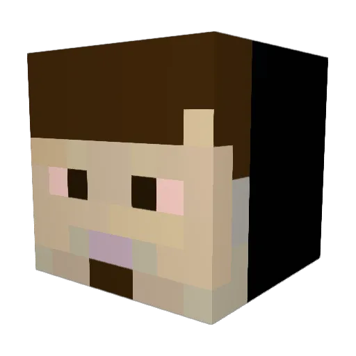 Griimzly Minecraft avatar head, 3D render