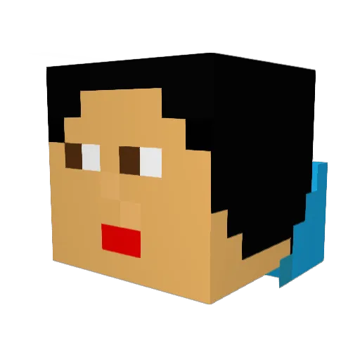 Grillhaenchen Minecraft avatar head, 3D render