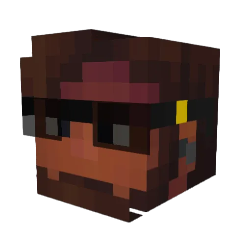 Grillond Minecraft avatar head, 3D render