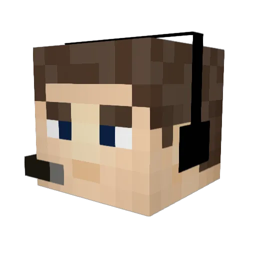 Grim122 Minecraft avatar head, 3D render