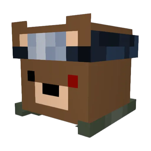 Grim6 Minecraft avatar head, 3D render