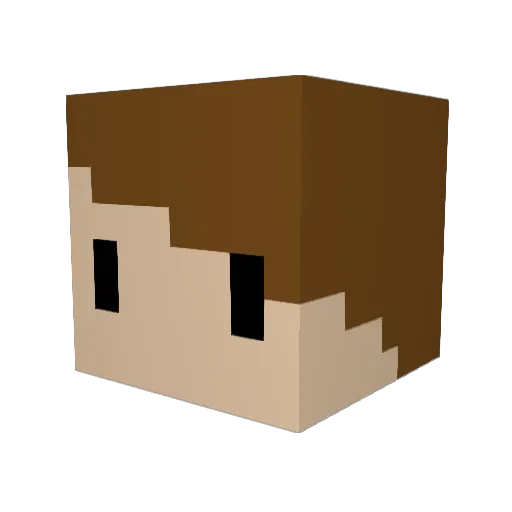 Grim7424 Minecraft avatar head, 3D render