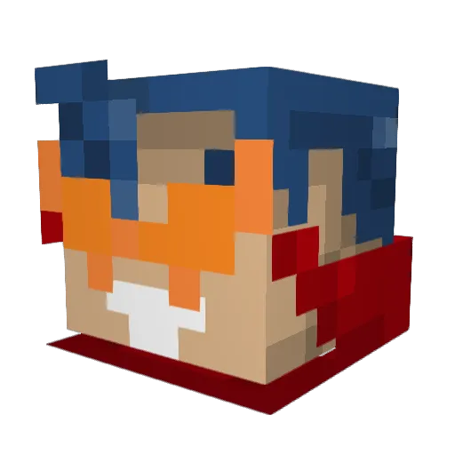 Grim813 Minecraft avatar head, 3D render