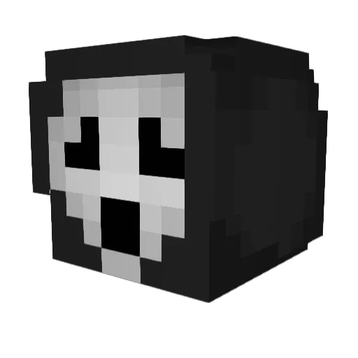 GrimCat69 Minecraft avatar head, 3D render