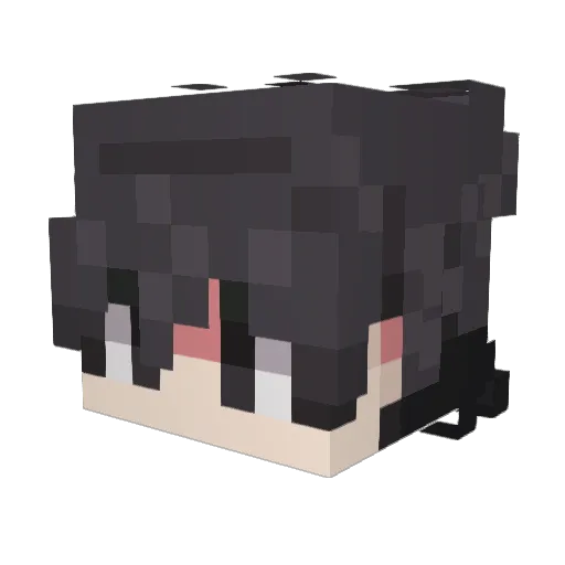 GrimDreamerS Minecraft avatar head, 3D render