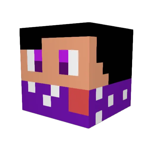 GrimGalaxyGaming Minecraft avatar head, 3D render