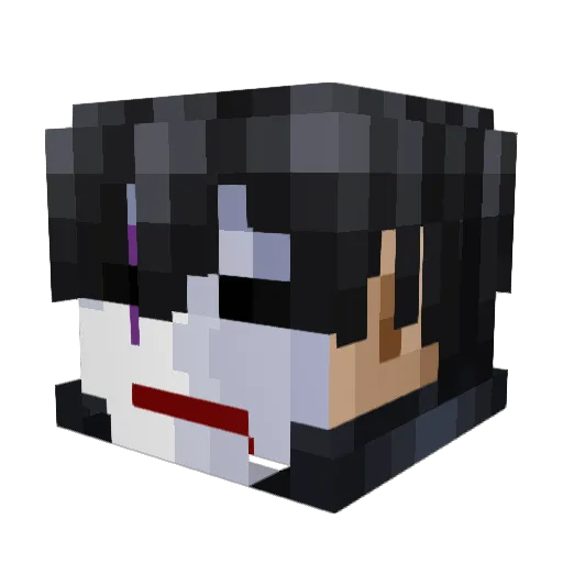 GrimNinja87 Minecraft avatar head, 3D render