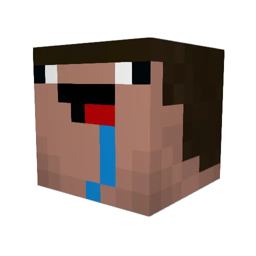GrimPETER Minecraft avatar head, 3D render