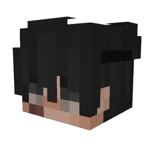 GrimReaped Minecraft avatar head, 3D render