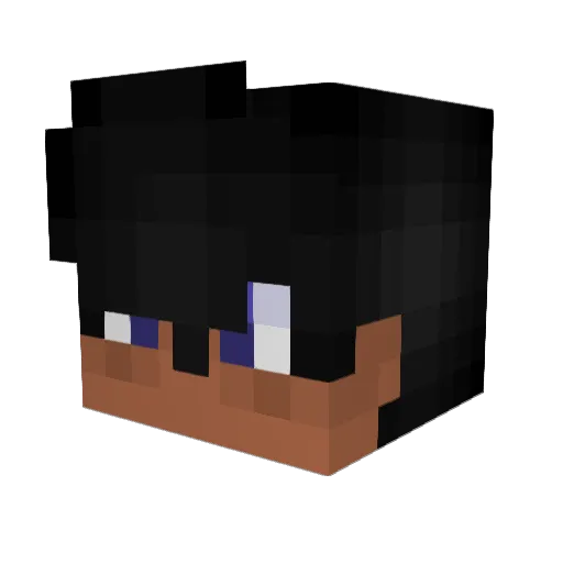 GrimTony Minecraft avatar head, 3D render