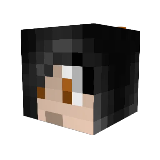 GrimTrigger Minecraft avatar head, 3D render