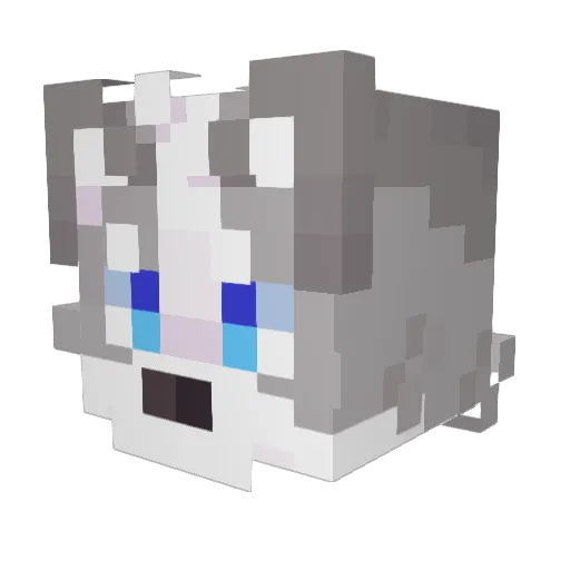 GrimWriter Minecraft avatar head, 3D render