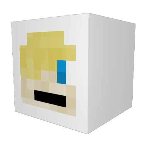 GrimYT Minecraft avatar head, 3D render