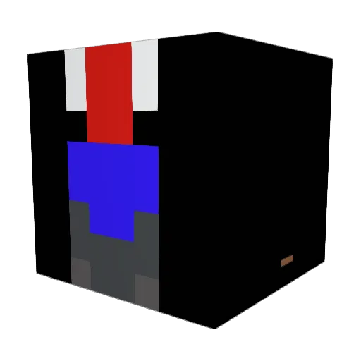 GrimZeke Minecraft avatar head, 3D render