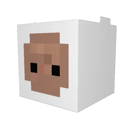 Grim_Fox Minecraft avatar head, 3D render