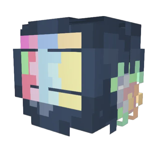Grim_Living Minecraft avatar head, 3D render