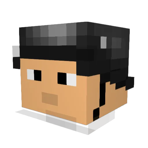 GrimaceLad Minecraft avatar head, 3D render