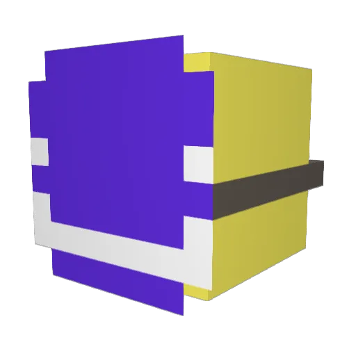 GrimaceShak64 Minecraft avatar head, 3D render