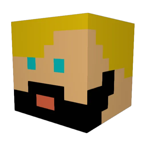 Grimalto Minecraft avatar head, 3D render