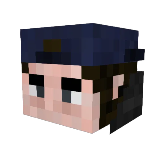Grimanger Minecraft avatar head, 3D render