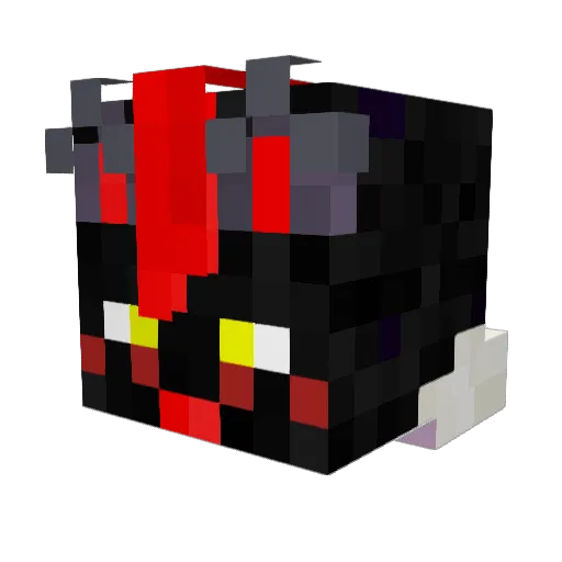 Grimbling Minecraft avatar head, 3D render