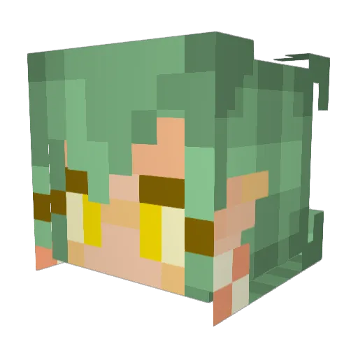 GrimboDraws Minecraft avatar head, 3D render