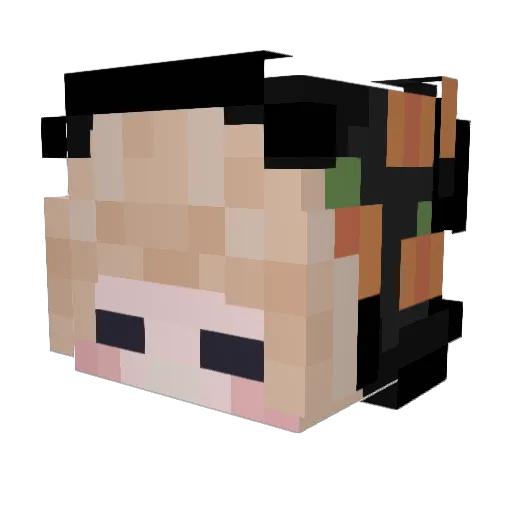 Grimcholy Minecraft avatar head, 3D render