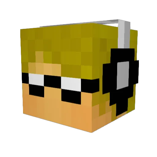Grimcooper Minecraft avatar head, 3D render