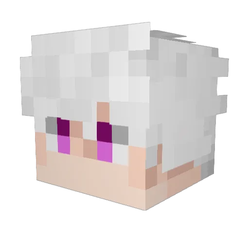 Grimdredd Minecraft avatar head, 3D render