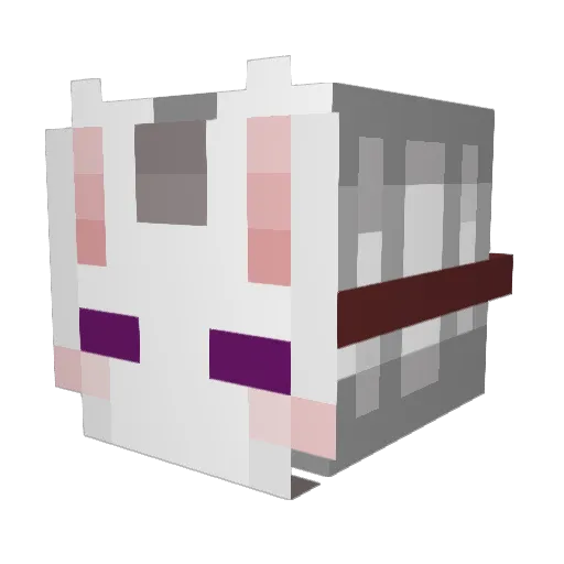 Grimenous Minecraft avatar head, 3D render